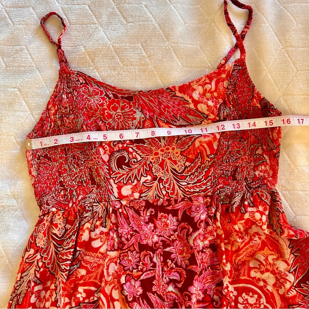 Free People Intimately Forever Yours Smocked Slip Dress Size Large Boho Floral - Picture 9 of 12